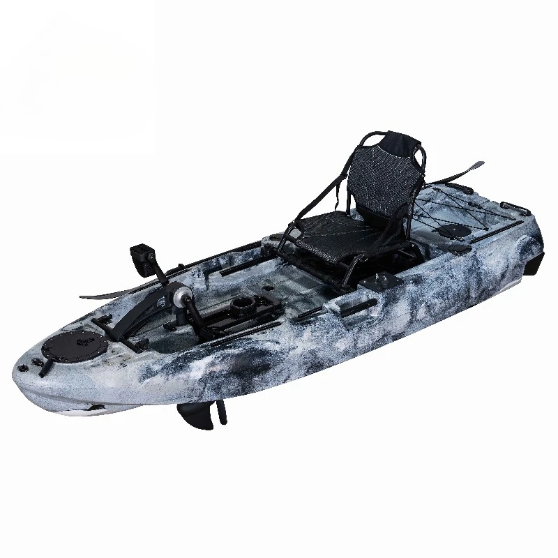 Factory Direct New Arrival Motorized Pedal Drive Kayak HDPE Fishing Boat Single Seat