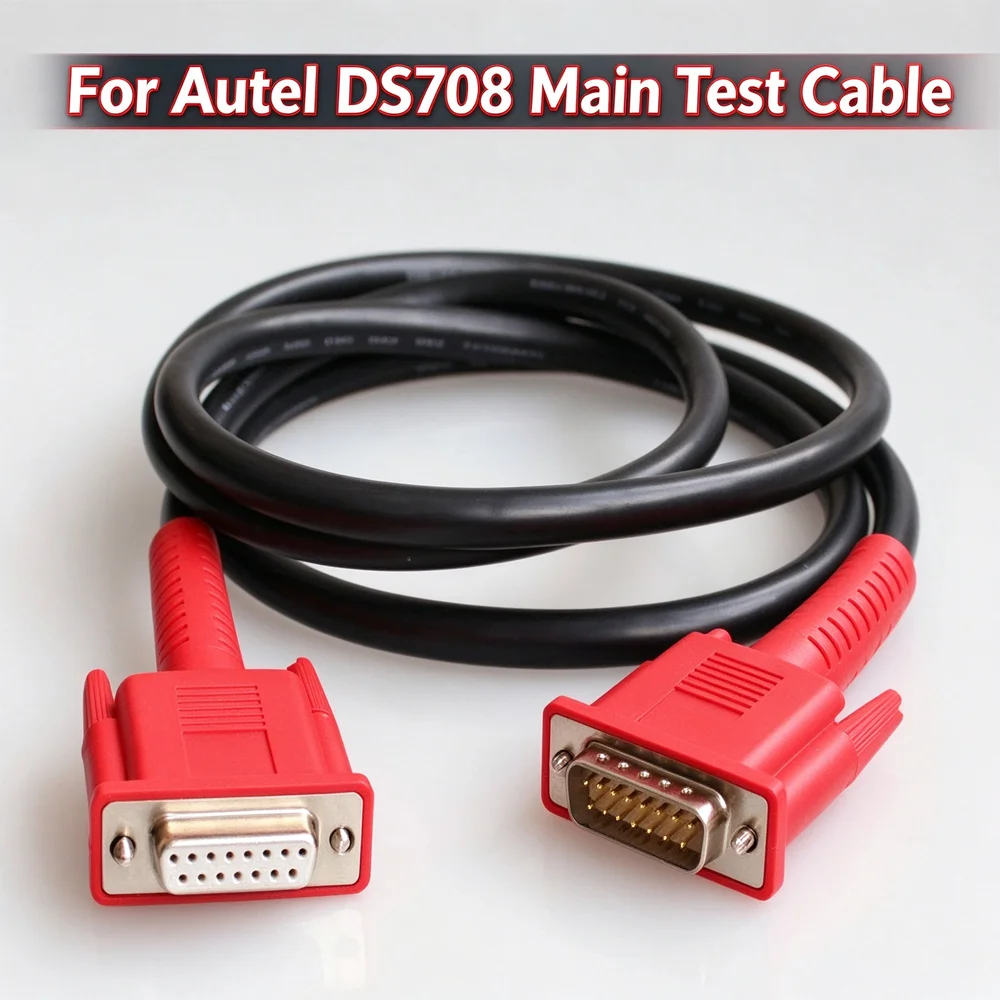 autel-maxisys-ds708用メインテストケーブル、obdii-15ピンアダプターから15ピンケーブルへの変換ケーブル、autel-maxisys-ds708スキャナー、自動車診断ツール用。
