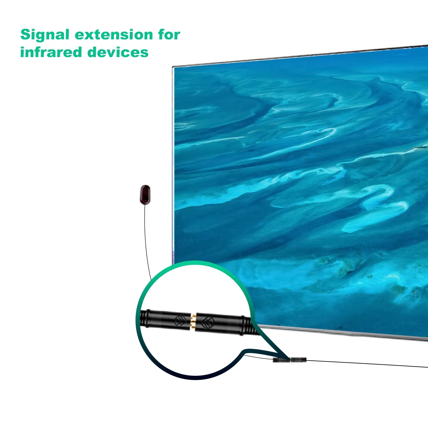 3.5mm IR Infrared Receiver Extension Extender - 3 Core Wire Oxygen-free Pure Copper IR Extension Cable