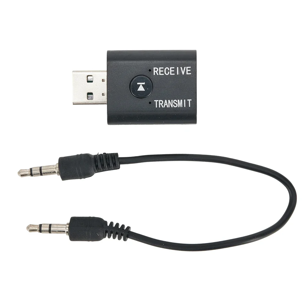 

BTcompatib 5 0 Transmitter Receiver 2 IN 1 Wireless Adapter, USB Power, Home or Car Use, CD quality Audio, Rechargeable Battery