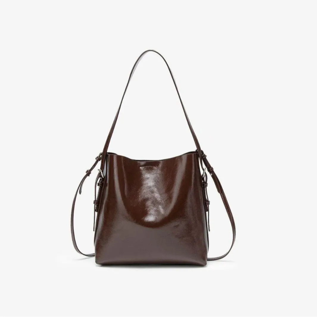 2024 New Fashionable Classic Spanish Women's Bag 2025 New Fashion Brown Korean Version of The Sling Bucket Bag Female