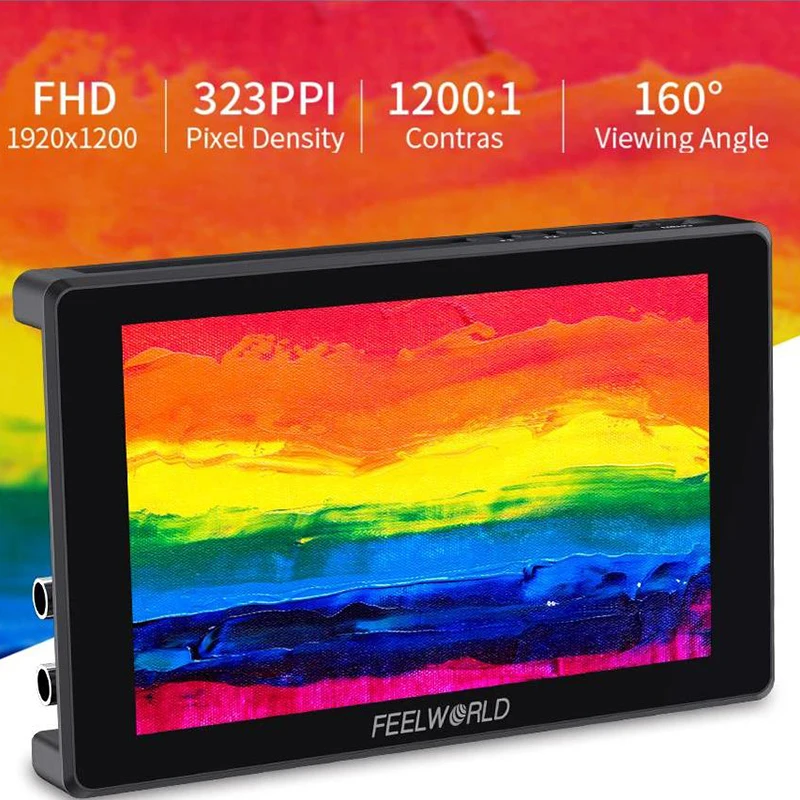 FEELWORLD SH7 Monitor 7-inch Full HD Screen Ultra Bright 2200nit On-camera Monitor SDI HDMI-Compatible Cross Conversion