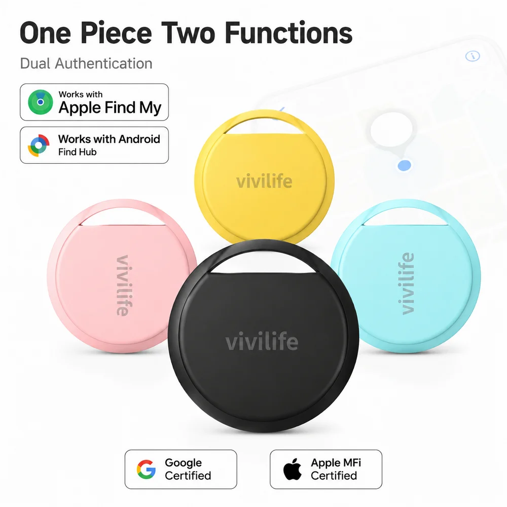 4 Pack Bluetooth Anti Lost Tracker Tag Item Finder for Keys Wallet Pets Bags Smart Locator Works with iOS Android