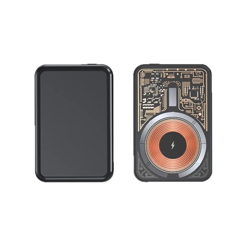 New 22.5W Magnetic Power Bank 20000mAh Fast Charging Power Bank Transparent Wireless Charging Bank for IPhone Xiaomi Samsung