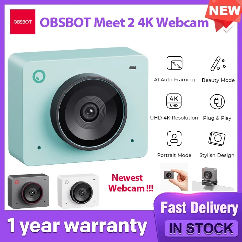 OBSBOT Meet 2 4K Webcam ที่เหมาะกับการสตรีมและประชุมออนไลน์อย่างมืออาชีพ