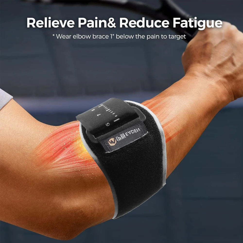 1 Pcs Elbow Brace for Tendonitis and Tennis Elbow Relief with Removebale Pad, Tennis Arm Pads, Comfortable Golfers Elbow Straps