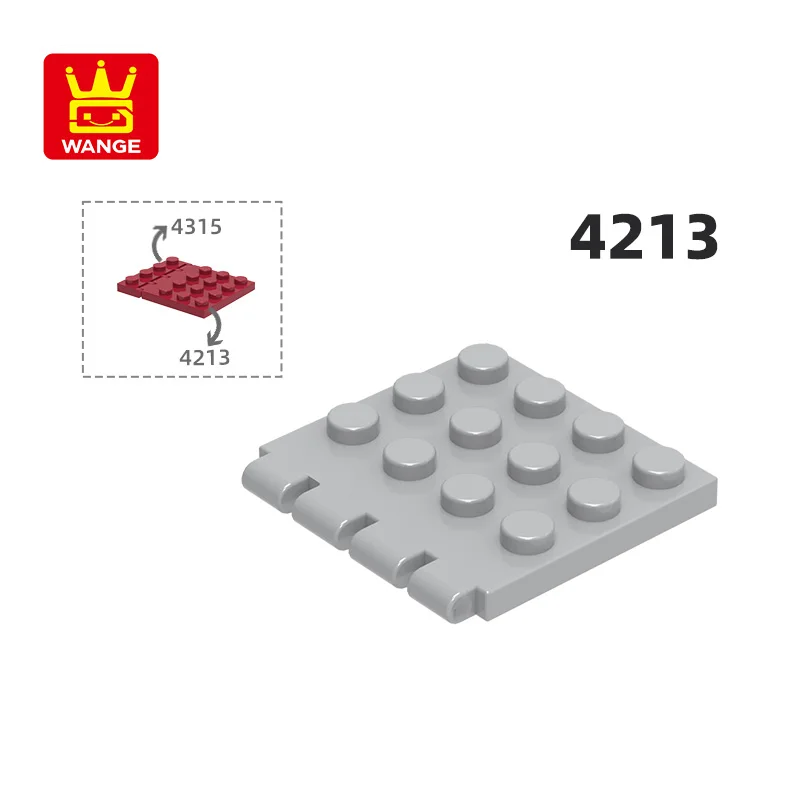 Wange 4213 100g/52PCS 3x4 Hinge Plate Building Block Moc Loose Parts Compatible with Bricks DIY Children's Gift Assembly Toy Box