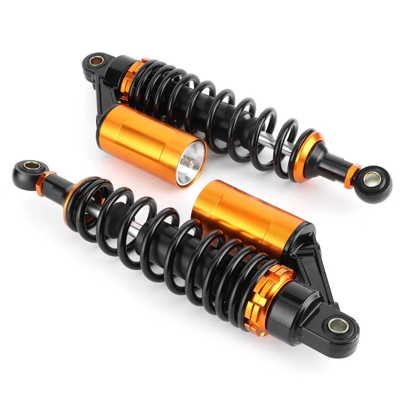 340mm Black/Gold Hydraulic Aluminum Motorcycle Shock Absorber Retrofit for Scooters CB400-Compatible Suspension