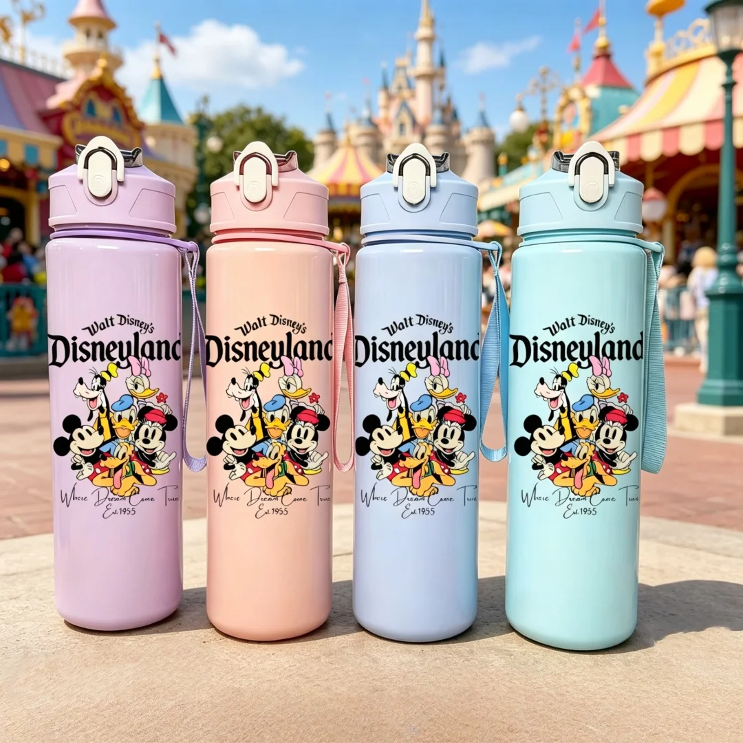 3D Printed Cartoon Water Bottle, Adorable Original Design, Premium and Durable, with Portable Carry Strap, Lightweight Gym Use