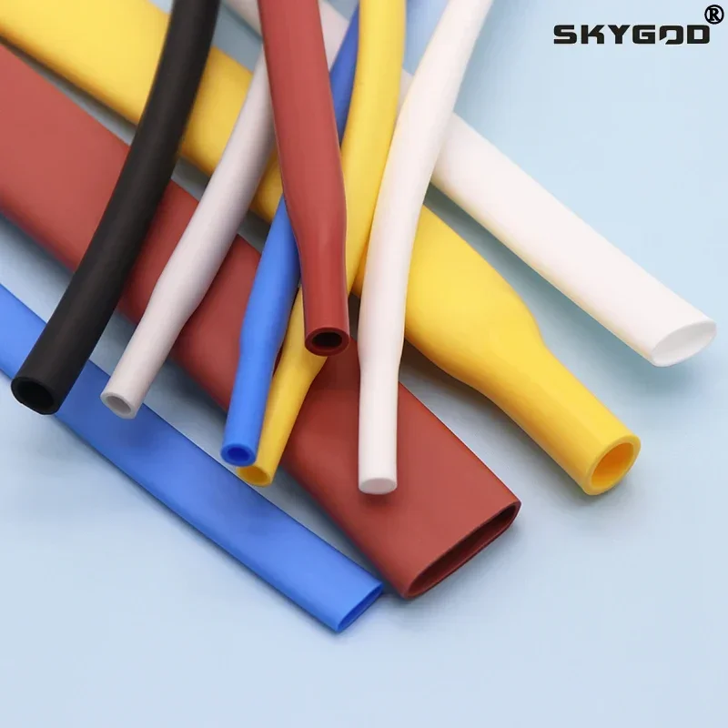 Silicone Heat Shrink Tube 0.8~30mm Diameter Flexible Cable Sleeve Insulated 2500V High Temperature Soft DIY Wire Wrap Protector