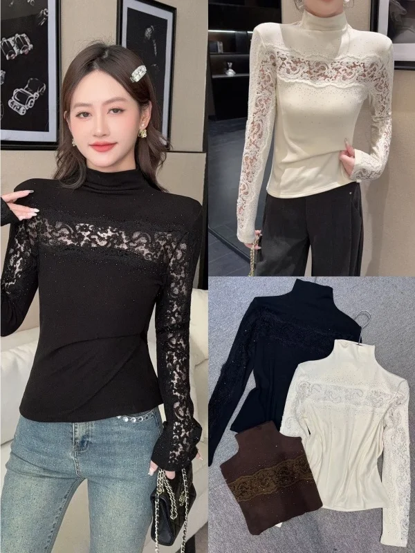 

Кружевной топ Long Sve Slim Fit, уникальный дизайн, модная женская футболка, хит продаж, повседневная футболка с v-образным вырезом для девочек, Svel Dr