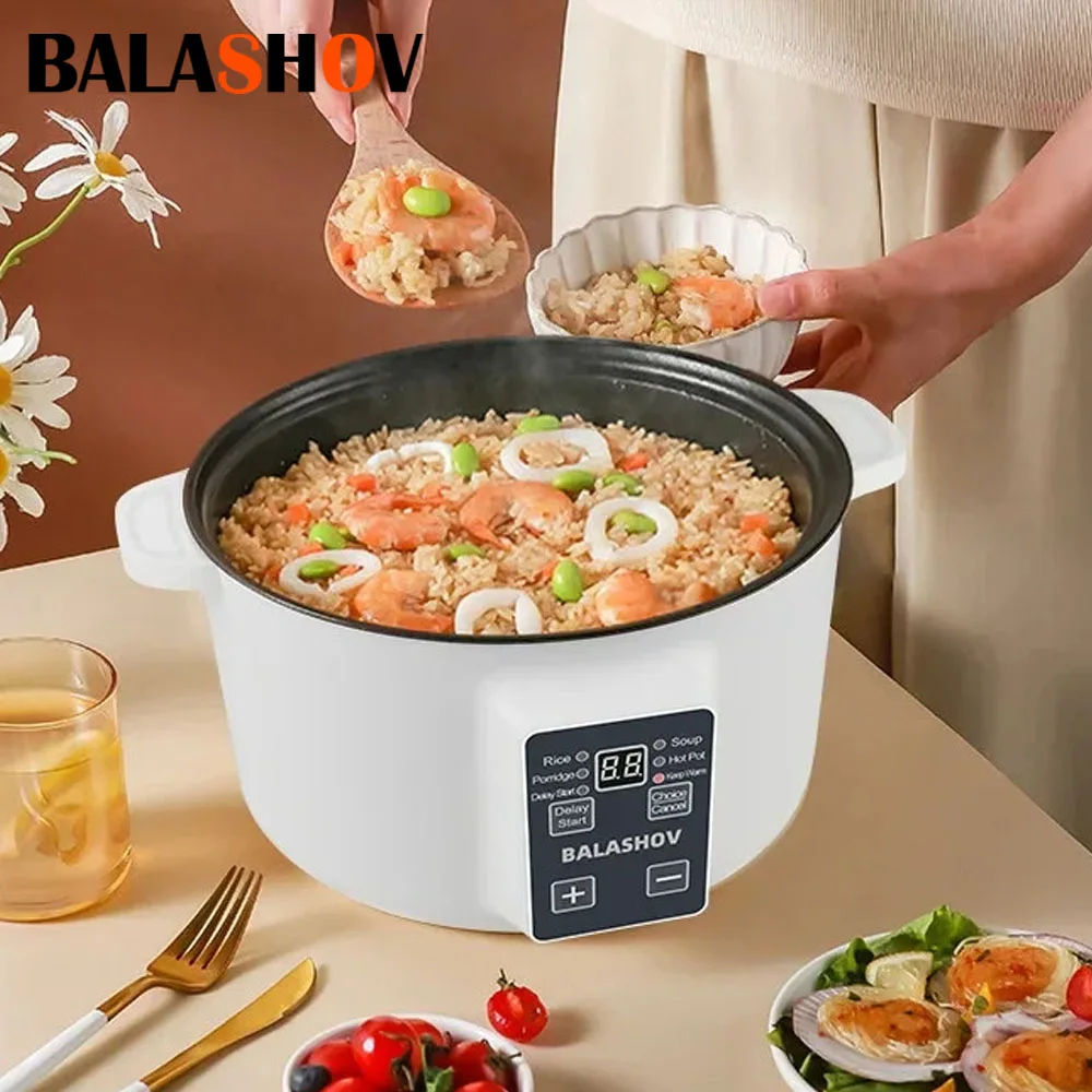 Pentola Elettrica Multifunzione 220V 3.5L, Pentola Antiaderente Intelligente per 2-4 Persone, Elettrodomestico da Cucina