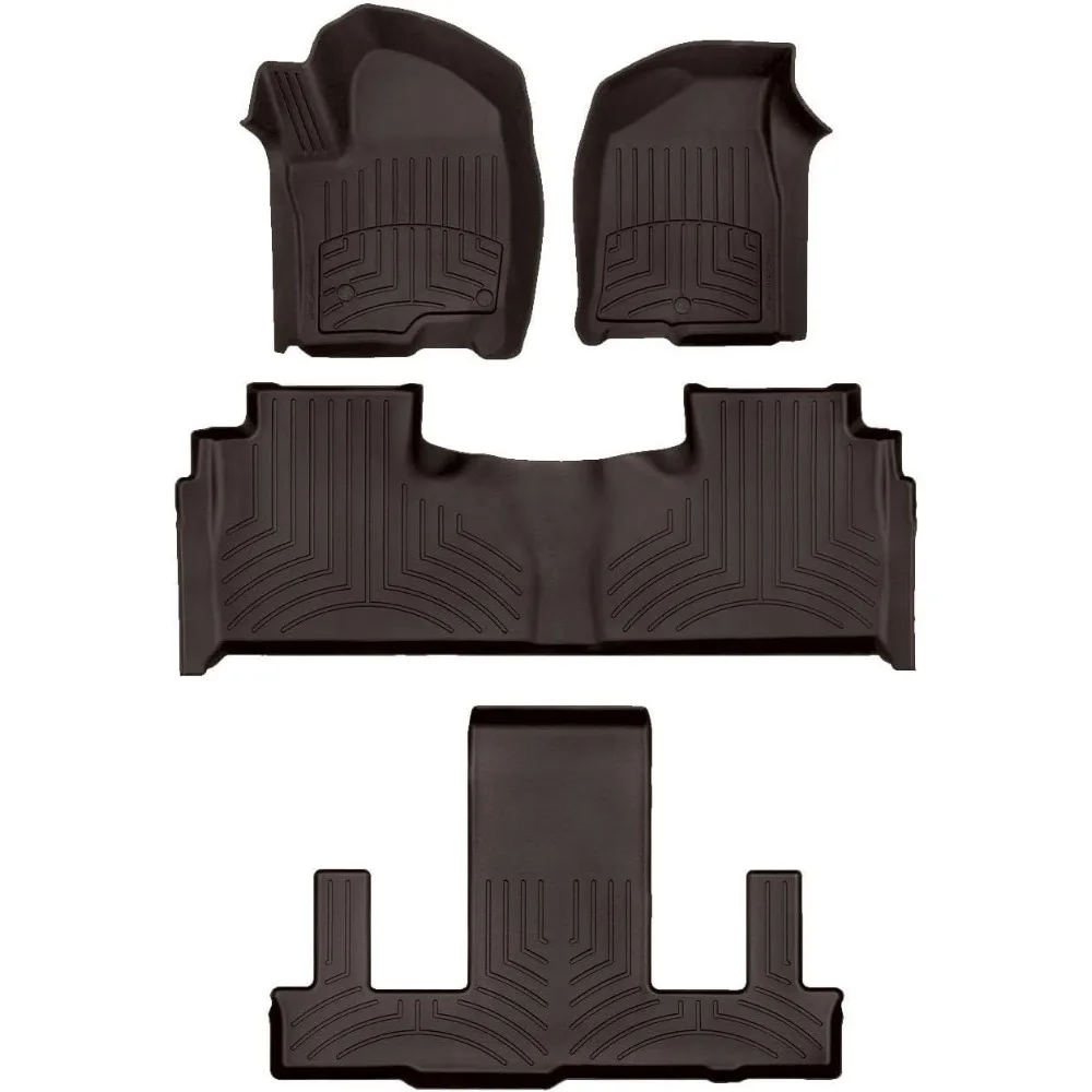 

FloorLiner HP Custom Fit Floor Mats for Tahoe, Escalade, Escalade-V, Yukon - Full Set (471632-1-2-3IM), Cocoa