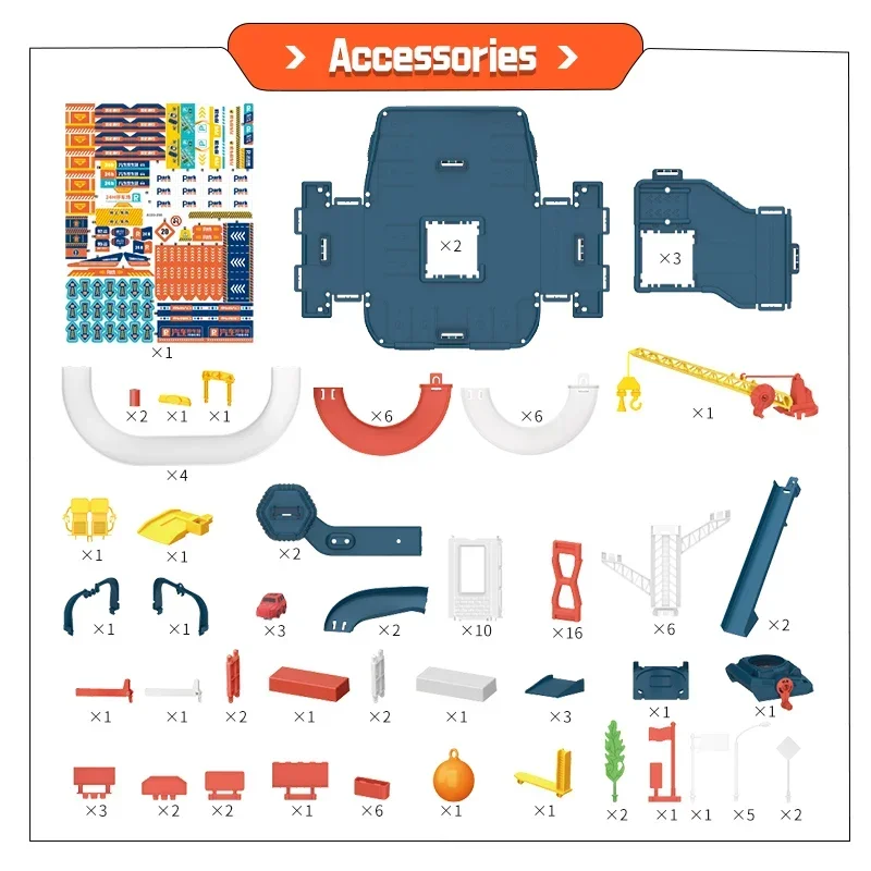 Grand Rail ville Parking bâtiment multicouche bricolage Parking bricolage montage fente aventure course piste enfants garçon cadeaux