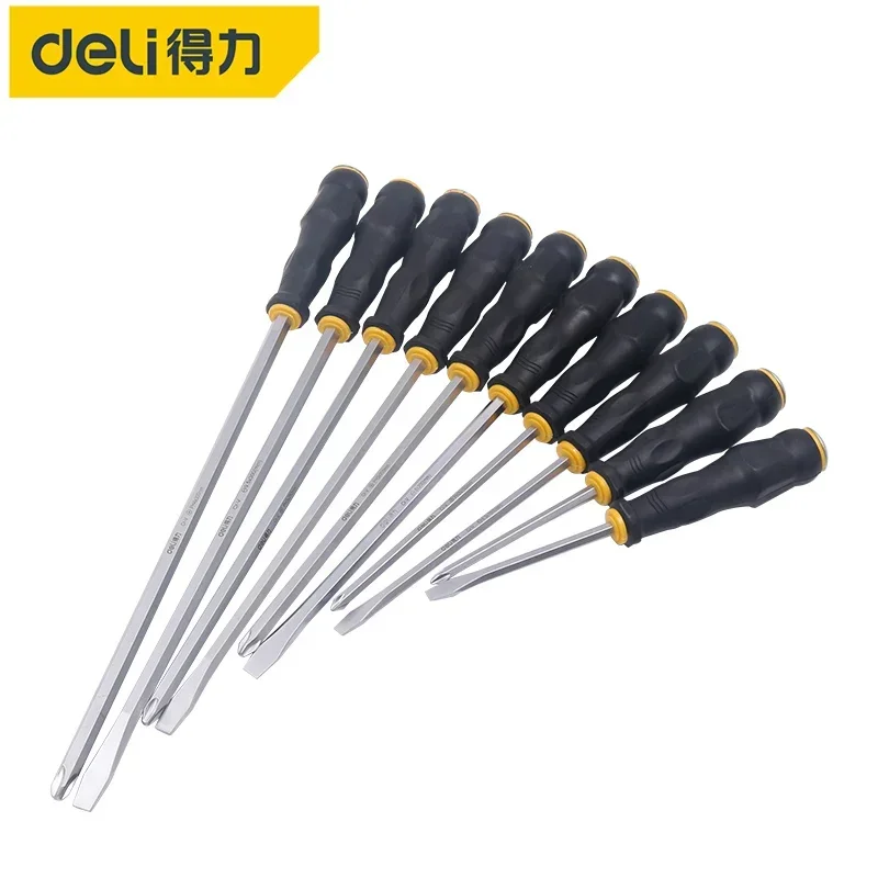 

Deli Threading Screwdriver Tapping Screwdriver Cross Word Industrial Grade Multifunctional Screwdriver with Magnetic