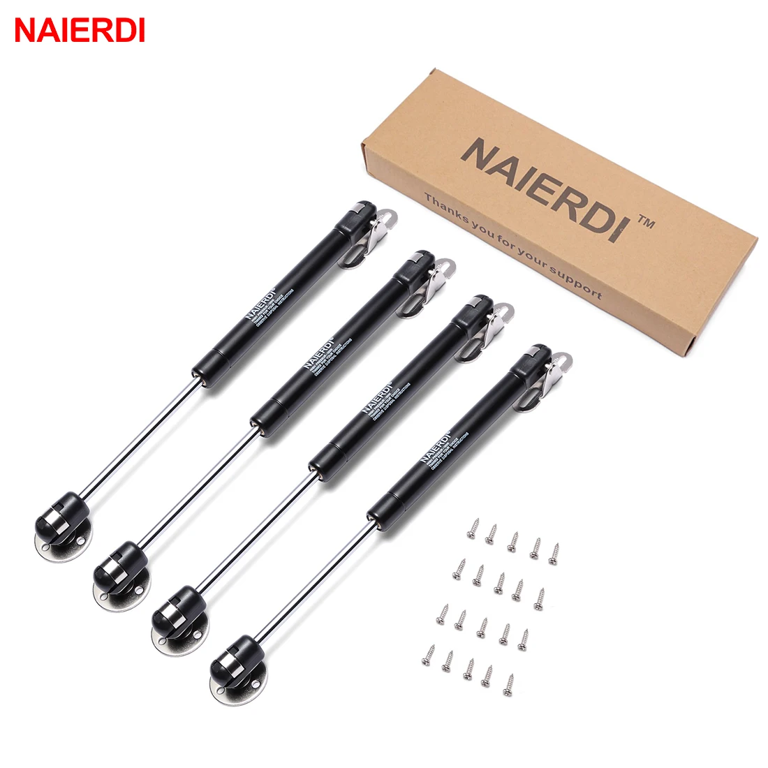 

4PCS NAIERDI 10-15KG Furniture Gas Spring Hinges Kitchen Cupboard Cabinet Hydraulic Hinge Door Strut Lid Support Box Hardware
