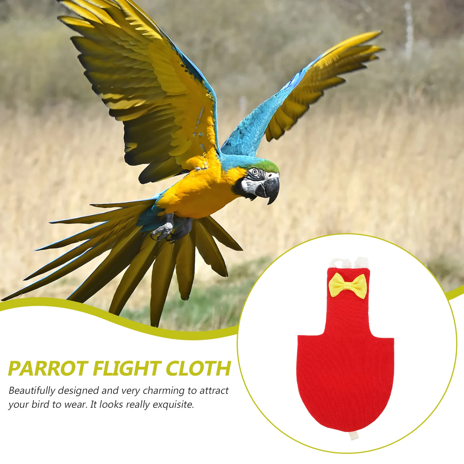 

Bird Diapers Flight Suits for Parrots Parakeets Pigeons Adjustable Straps Elastic Buckle Cotton Pet Bird Clothing Protector