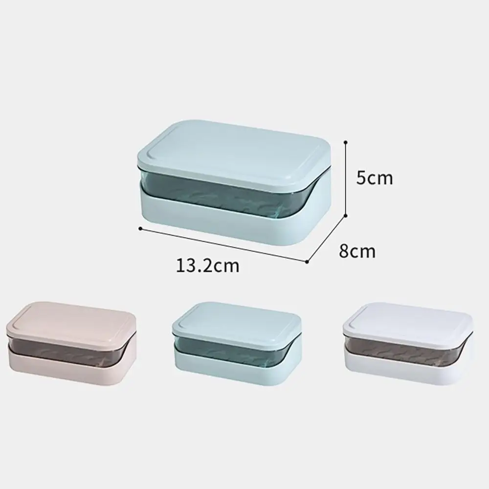 Soap Case Simple Transparent Flap Drainage Box Bathroom Toilet Waterproof Soap Storage Box Dormitory Home Travel Large Soap Dish