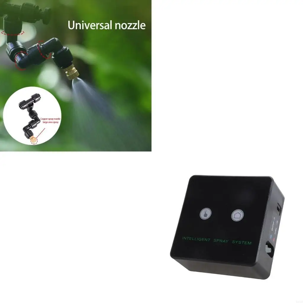 

X4YE Reptiles Misting System Intelligent Controlled Humidifier with Adjustable Copper Nozzles for Terrariums Use