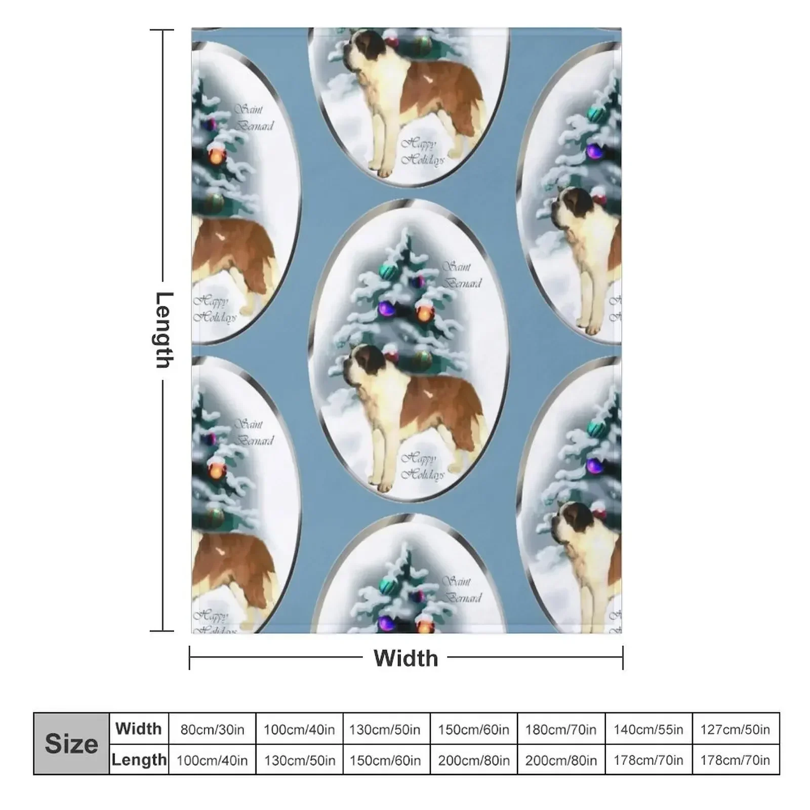 Saint Bernard Christmas Gifts Throw Blanket Sleeping Bag Luxury Designer Softest Soft Big Single Soft Blankets