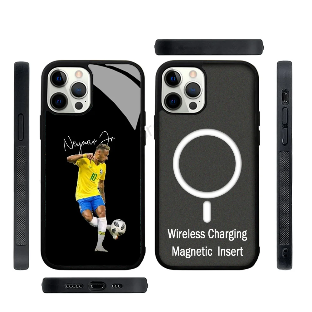 Neymar Jr Signed Brazil Classic Phone Case Strong Magnetic For IPhone 15 14 13 Pro Max 11 12 Mini For Magsafe