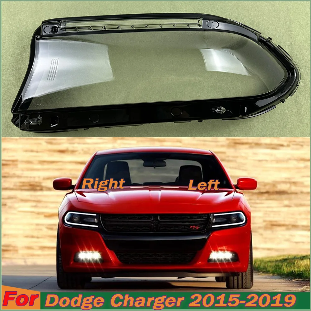 

Headlight Shell Plexiglass Replace Original Lens For Dodge Charger 2015 2016 2017 2018 2019 Headlamp Transparent Mask Cover