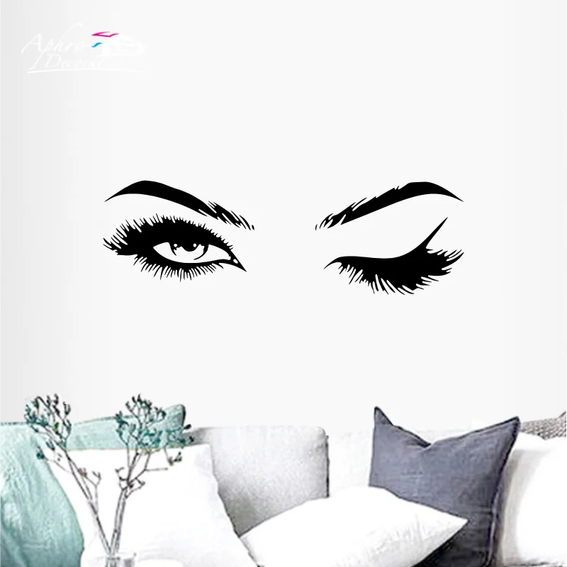 Creative Pretty Eyelashes Wall Sticker For Girl Room Living Room Decorations For Home Wallpaper Mural Art Decals Sexy Stickers
