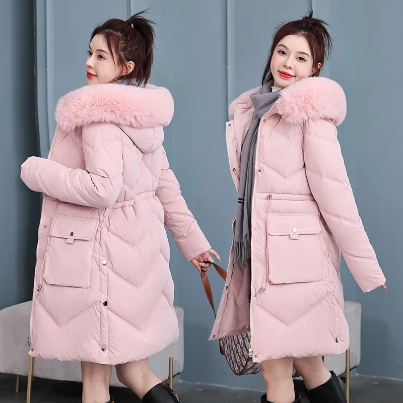 

2024 New Snow Wear Winter Coat for Women Down Jacket Warm Casual Loose Hooded Winter Women Jacket Long Parkas