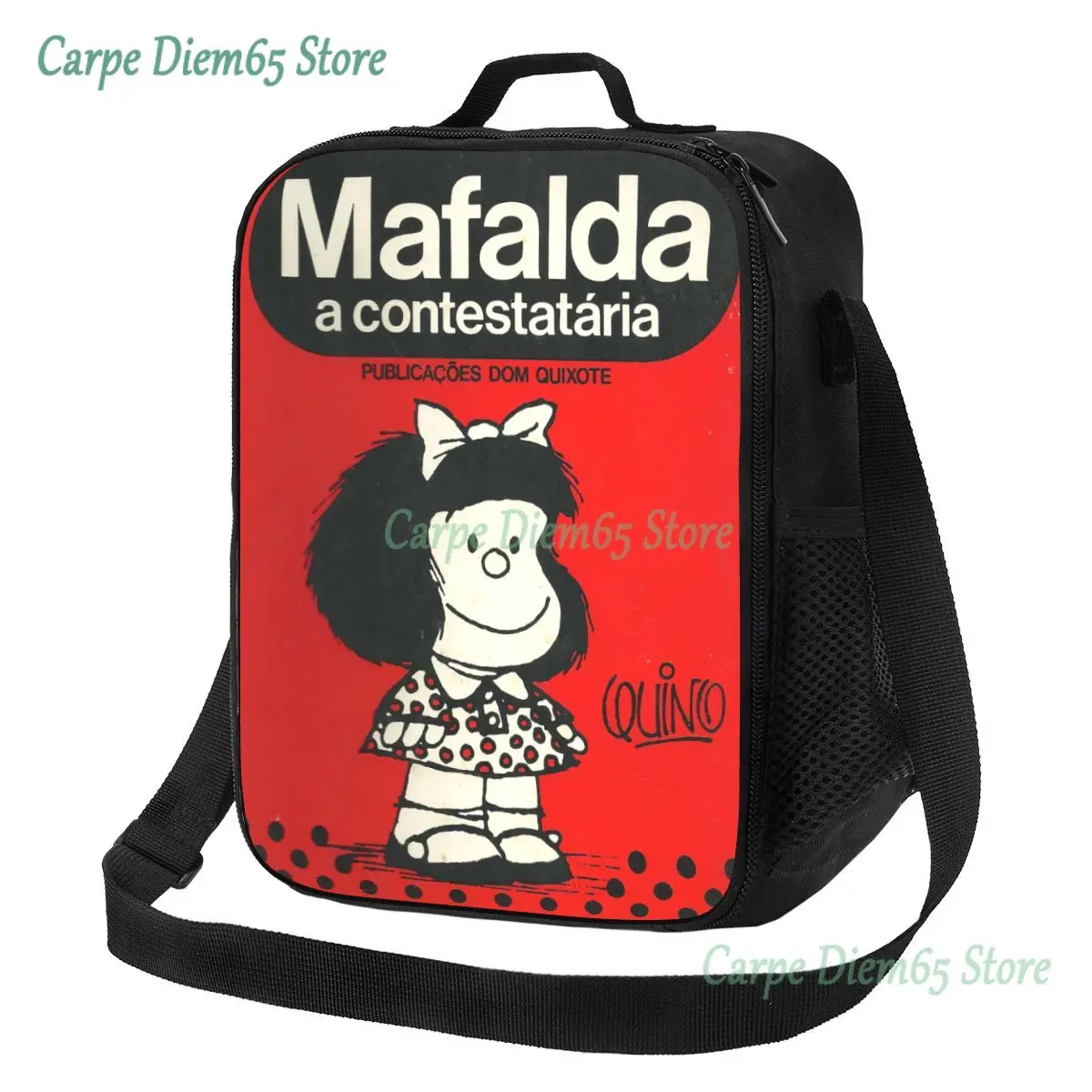 

Mafalda A Contestataria Insulated Lunch Bag for Women Quino Comic Manga Cooler Thermal Bento Box Kids School Children