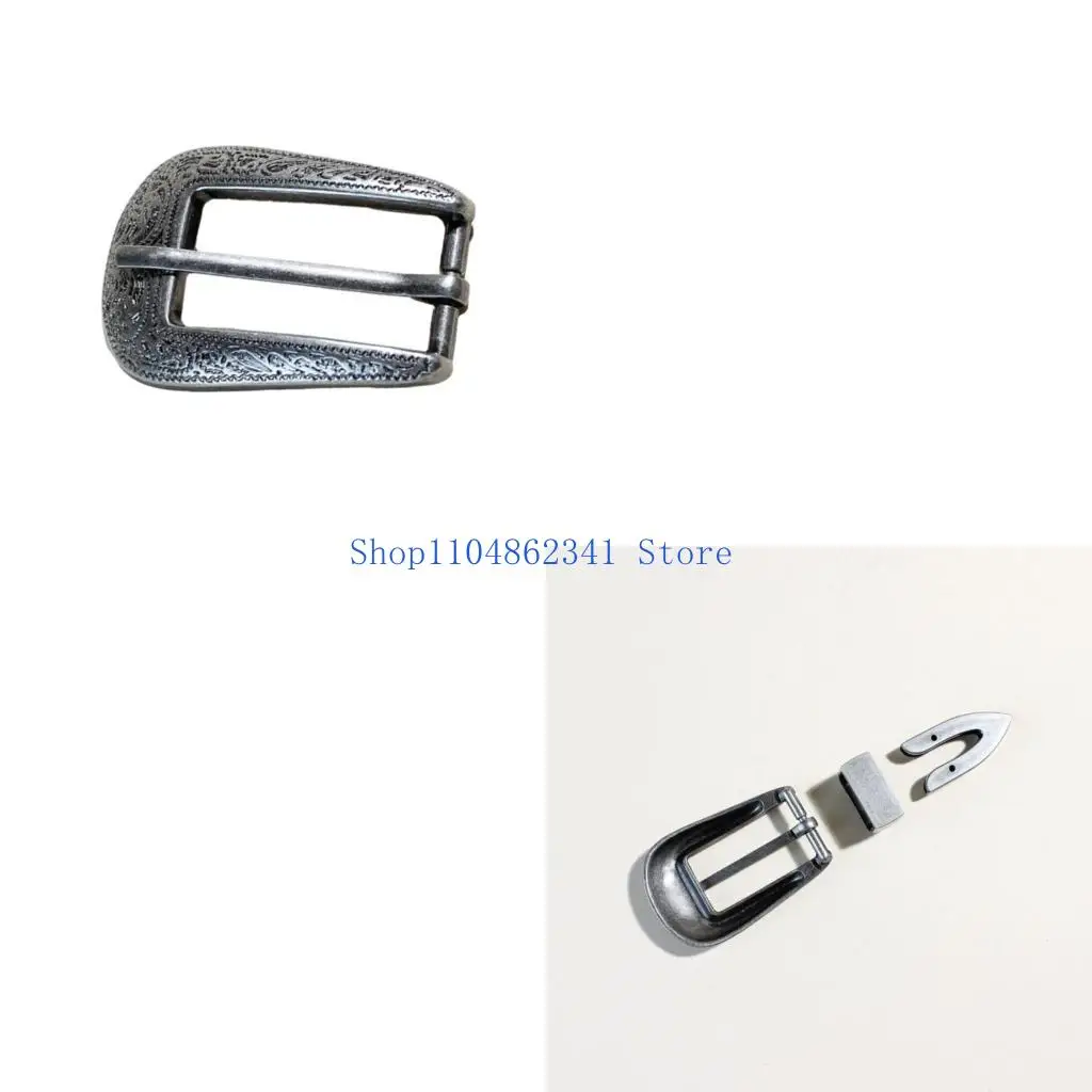 5asd Antique Belt Buckle for Men Exotic Pattern Vintage Waist Belt Buckle Clasp Tail Western Belt Buckle Waistband Accessory