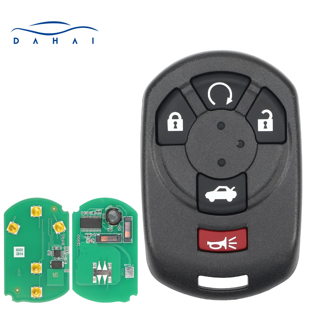 dahai FCC ID: M3N65981403 5 Buttons 315MHz for Cadillac STS 2005 2006 2007 Keyless Entry Remote Control Key Replacement Fob