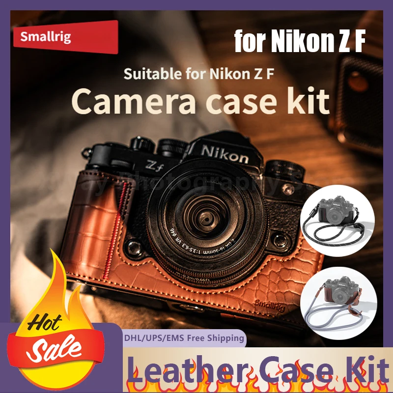 

Smallrig, новинка для Nikon Z F, специальная сумка для фотоаппарата из полукожи с текстурой в стиле ретро, с основанием и плечевым ремнем, поддерживающая защиту камеры