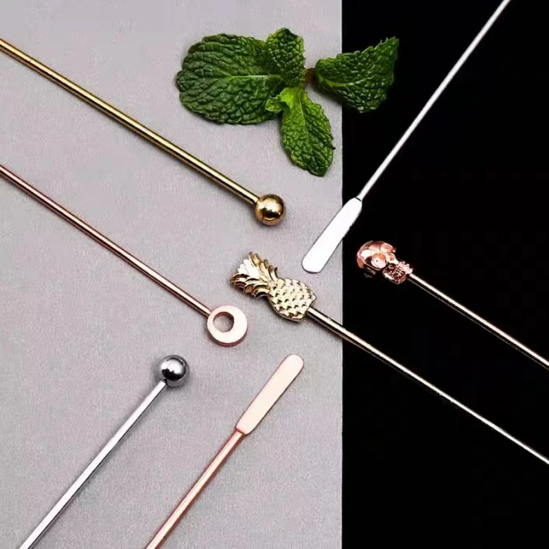 Cocktail Pick Stainless Steel Sticks Bar Tools Drink Stirring Sticks Martini Picks Party Wedding Accessory