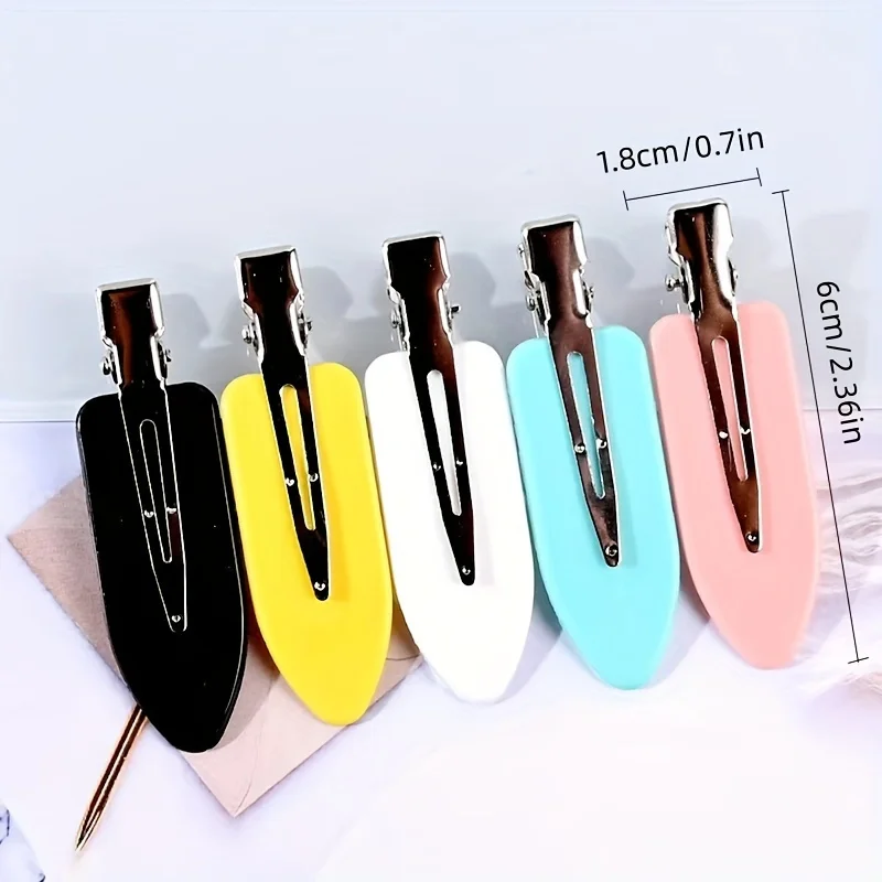 10pcs No Bend Hair Clips, Curly Hair Pin Clips, No Crease Hair Clips For Makeup Application Diy Charms