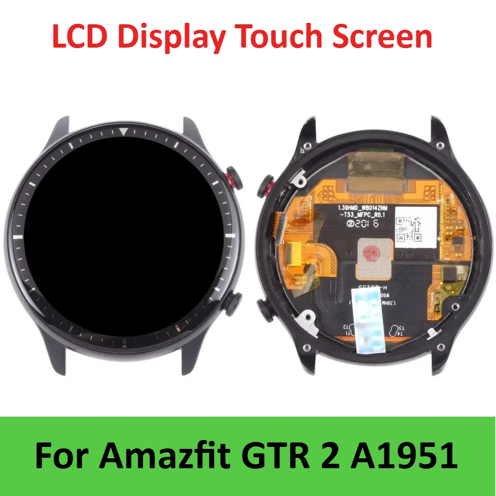 For Amazfit GTR 2 A1951 Original AMOLED LCD Display Touch Screen LCD Screen Assembly Watch Screen Repair Replacement Part