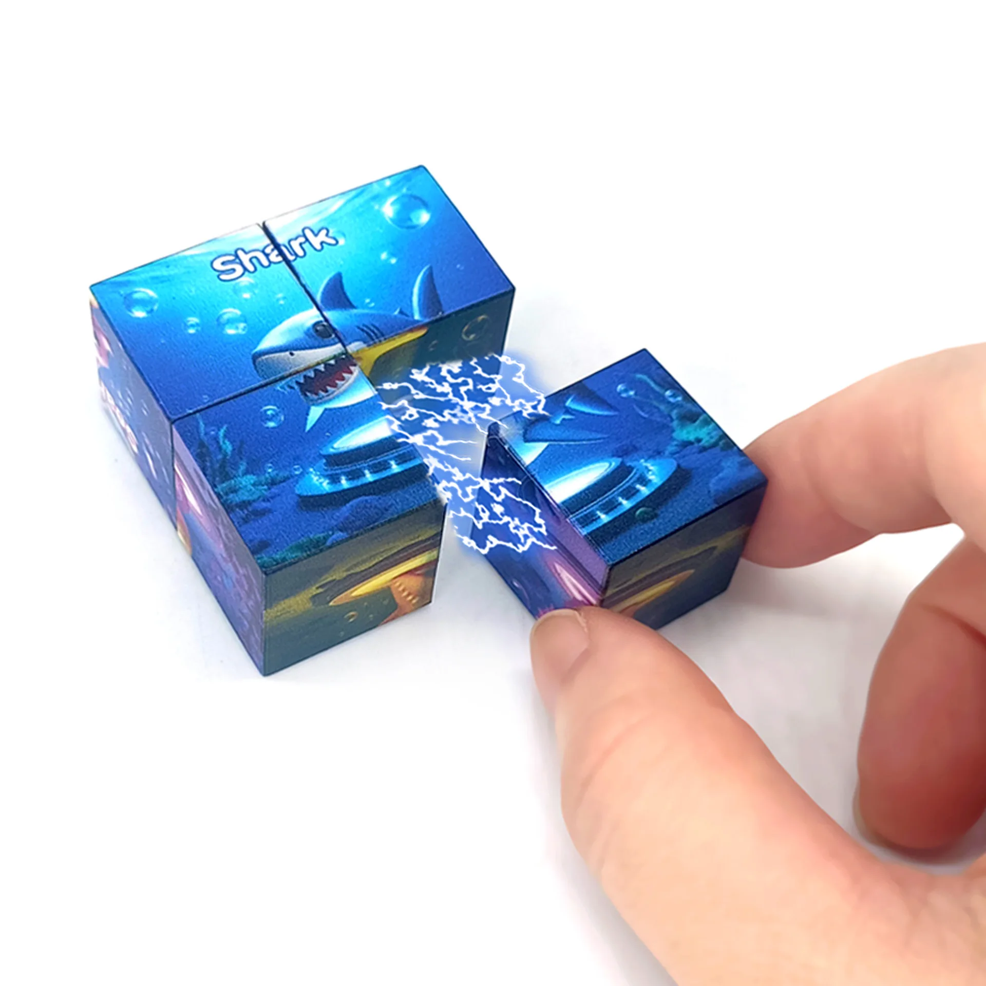 2/5 قطعة كتلة مغناطيسية لتقوم بها بنفسك لغز الجمعية بلدي العالم الالعاب العملاقة المغناطيسي شفط 2 سنتيمتر الجسيمات الكبيرة لغز الكرتون لغز