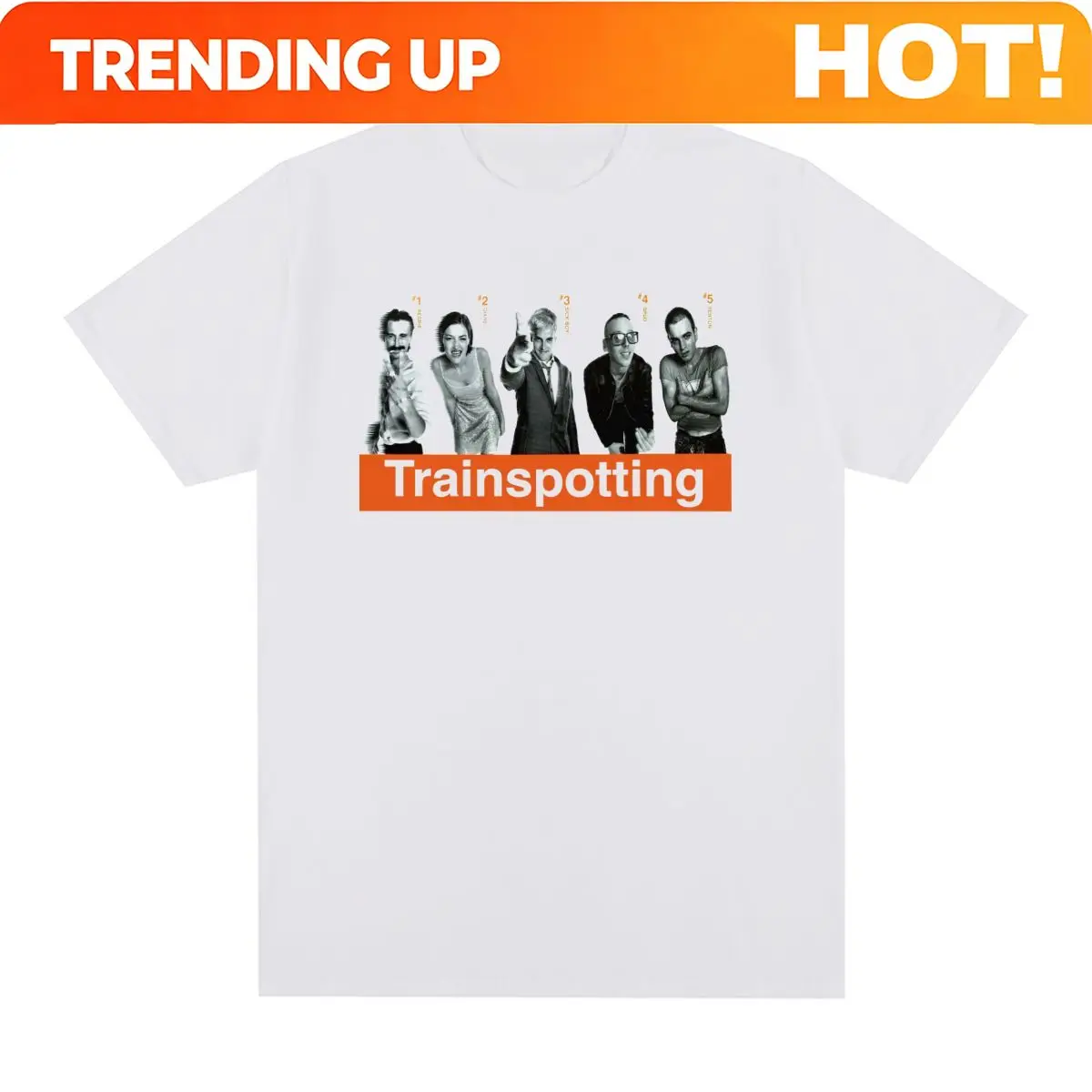 Trainspotting Vintage T-shirt Classic Collection Design British popular Cotton Men T shirt New Tee Tshirt Womens Tops