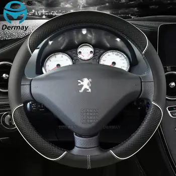 Pro Peugeot 206 207 307 DERMAY Potah volantu z umělé kůže, protiskluzový, autodoplňky, rychlé dodání 10 nejlepší prodej kryt volantu pro Peugeot 206 - №2