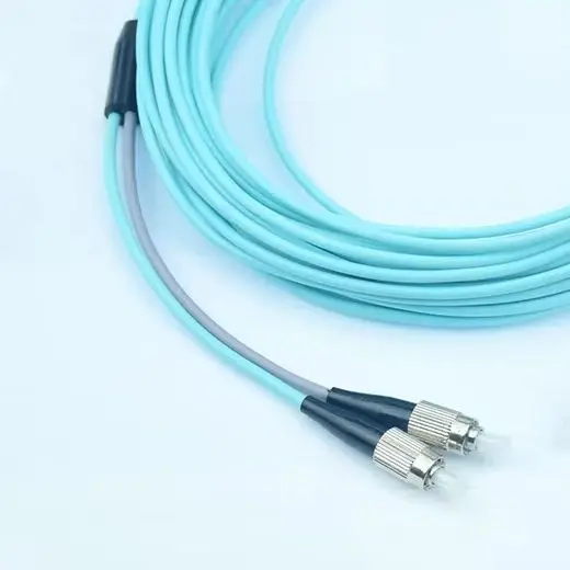 Cable de conexión blindado OM4 1m2m3m5m10m20m30m 50m 2 fibras LC SC FC ST puente ftth blindado 2 núcleos cable de fibra óptica MM dúplex ELINK