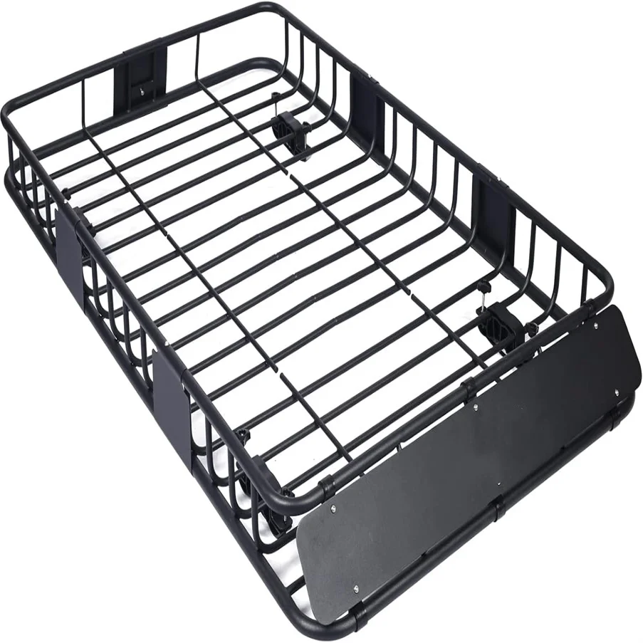 

Universal Roof Rack Carrier Basket, 200 Lbs Capacity Car Cargo Rack with Extension Luggage Holder Basket Heavy Duty for SUVs