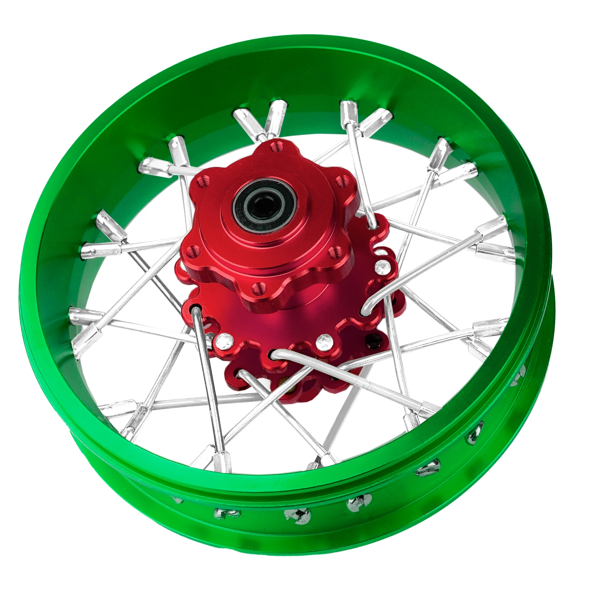 KEBEILEE CNC Aluminum Rear Wheel V2 For LOSI Promoto MX motorcycle  1:4 Green