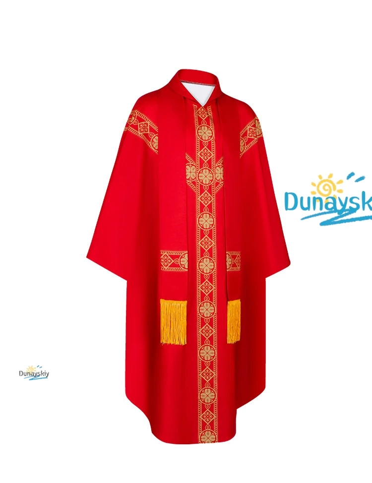 

Muslim Medieval European American Priest Prayer Dress Robe Stage Performance Role Play Cloak for Cultural Events