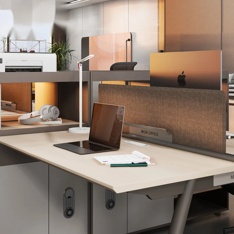New high cabinet staff desk, simple modern computer desk, financial desk, staff seat, office desk and chair combination