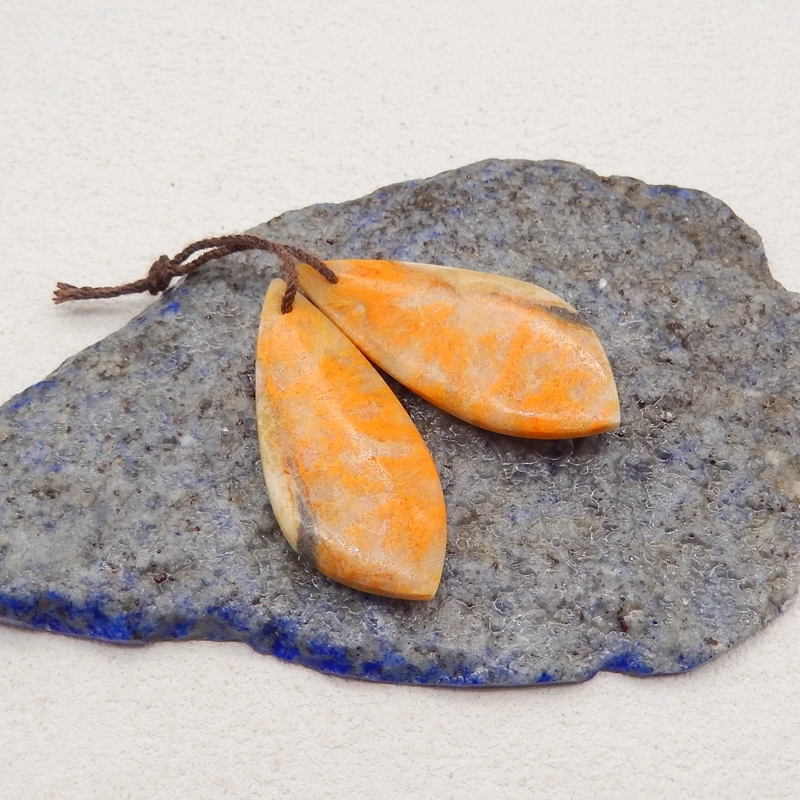 Natural Stone Bumble Bee Stone Earring Bead Handmade Fashion Jewelry Women Earrings Accessories 35x15x4mm 7.2g