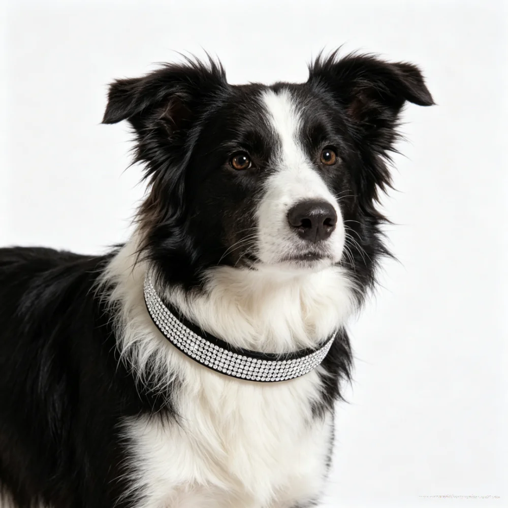 Glitzerndes Strass-Hundehalsband aus weichem Wildleder-Mikrofaser, langlebig und bequem für kleine und mittelgroße Hunde, Katzen, Welpen und Kätzchen – Detail 12