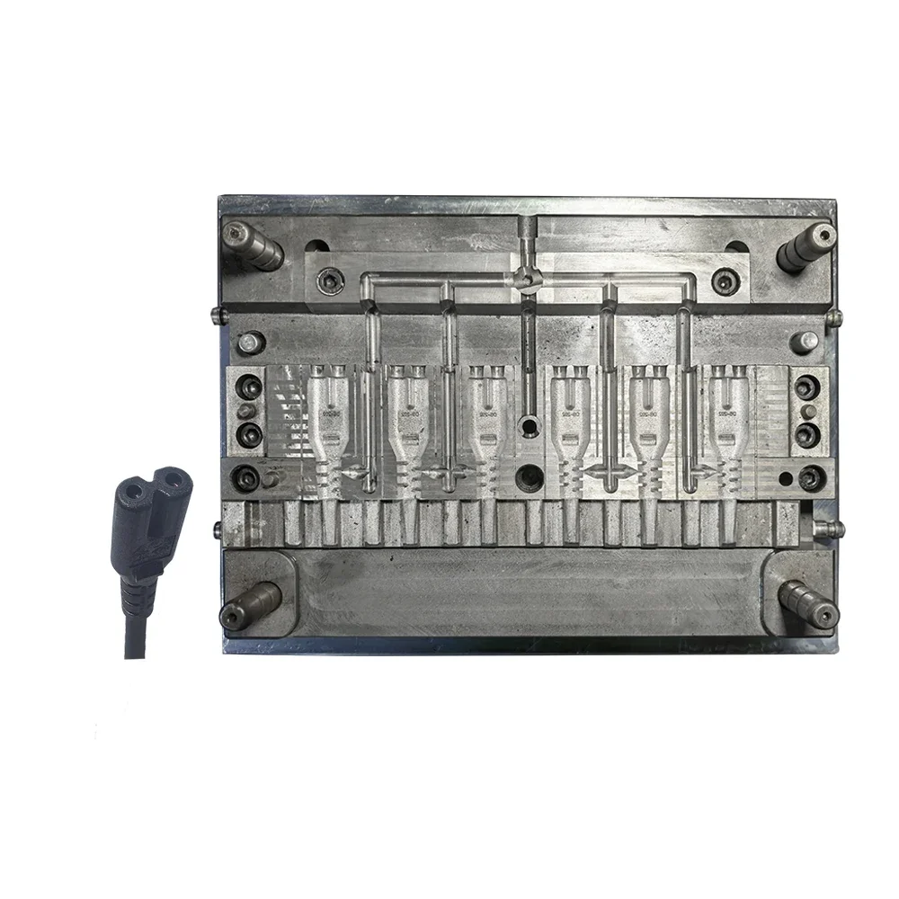 Figure 8 Power cable 2 pin end plug mold manufacturer 2 fork AC power cord plug mold manufacturer