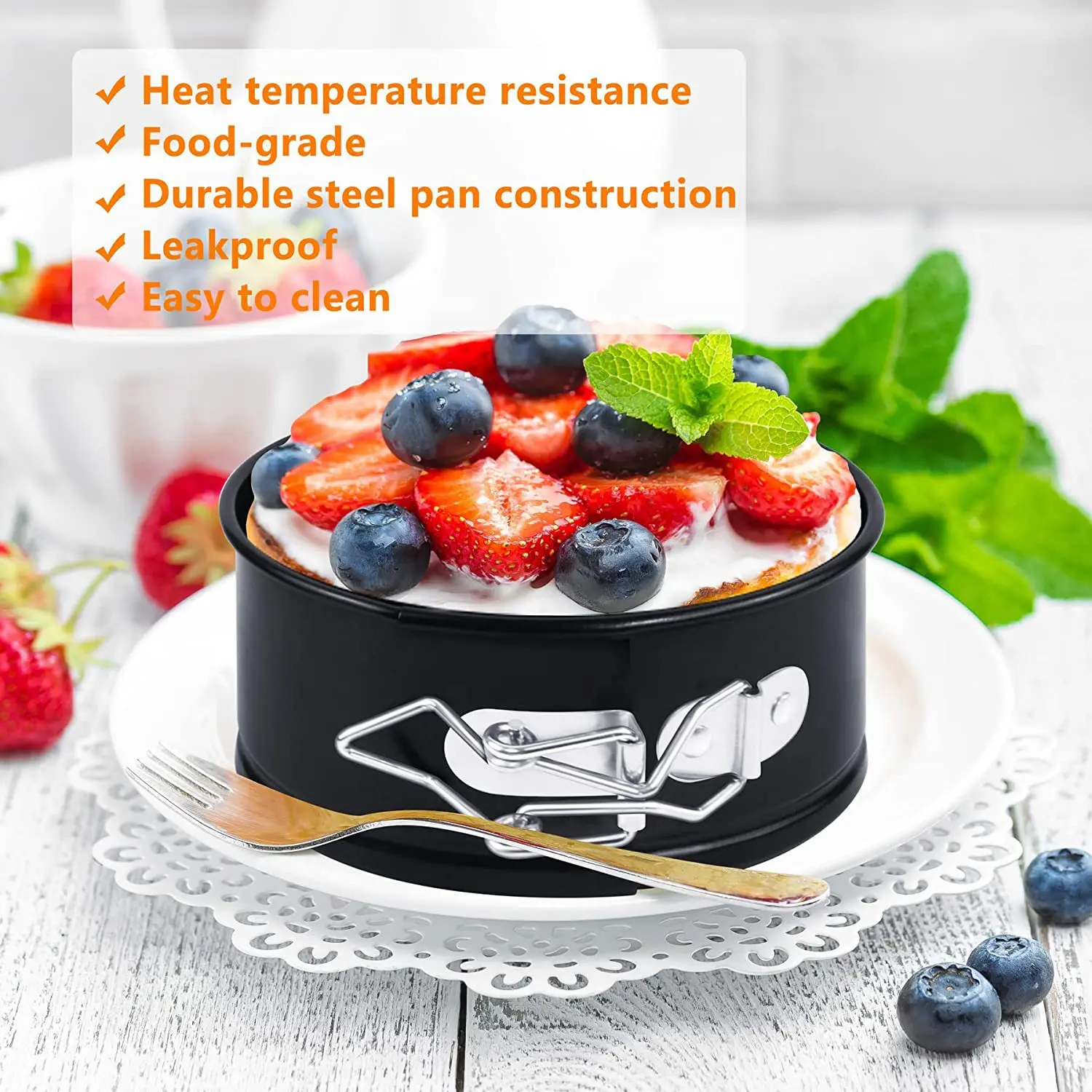 12/14/16/18/20cm Removable Bottom Non-Stick Metal Bake Mould Cake Pan with Lock Bakeware Cake Molds Baking Accessories Drop Ship