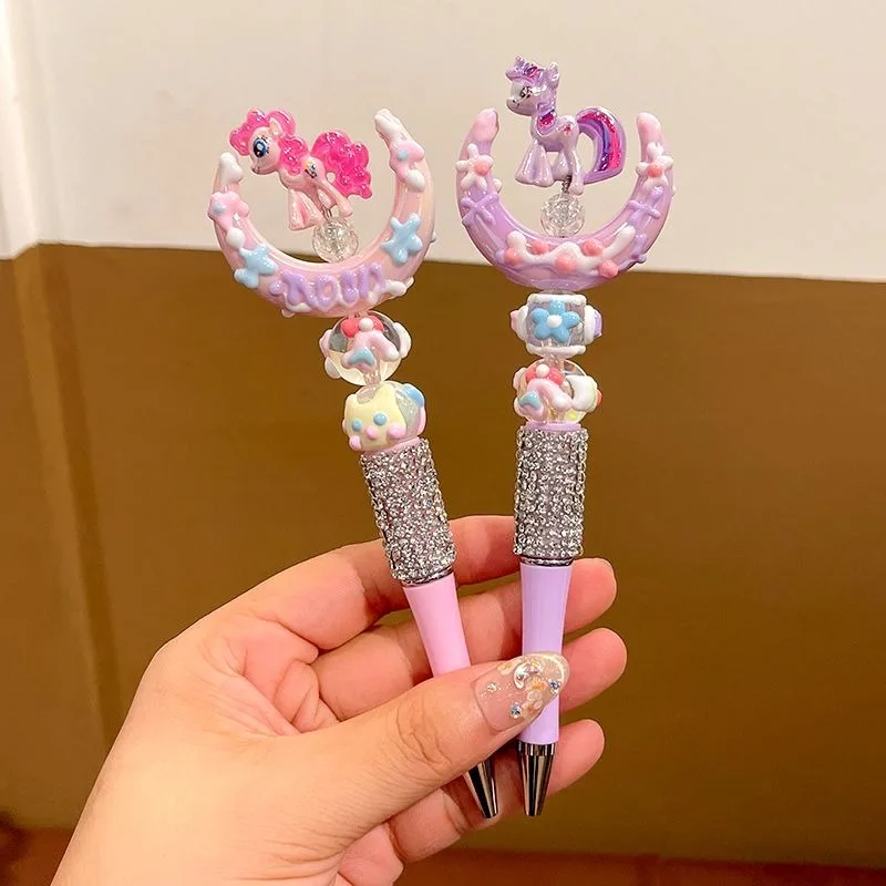 My Little Pony Twilight Sparkle Personalized Flash Diamond Rotating Ballpoint Pen Fashion Handmade Diamond Crystal Pen Student