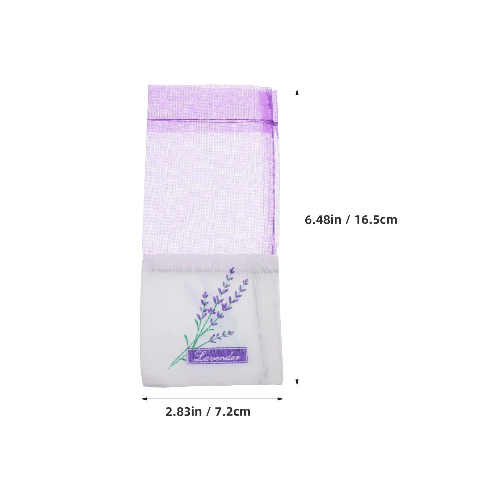30Pcs Lavender Print Sachet Bags 15Cm Long 7.2cm Wide Sturdy Drawstring Pouches for Fragrance Lavender Grains Stones Chains