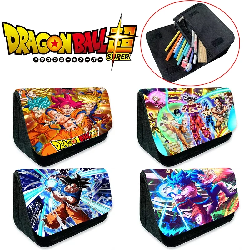 

Dragon Ball Son Goku Pencil Case Large Capacity Double-deck Fashion Animation Pen Bag Kid School Supplies Stationery Storage Bag